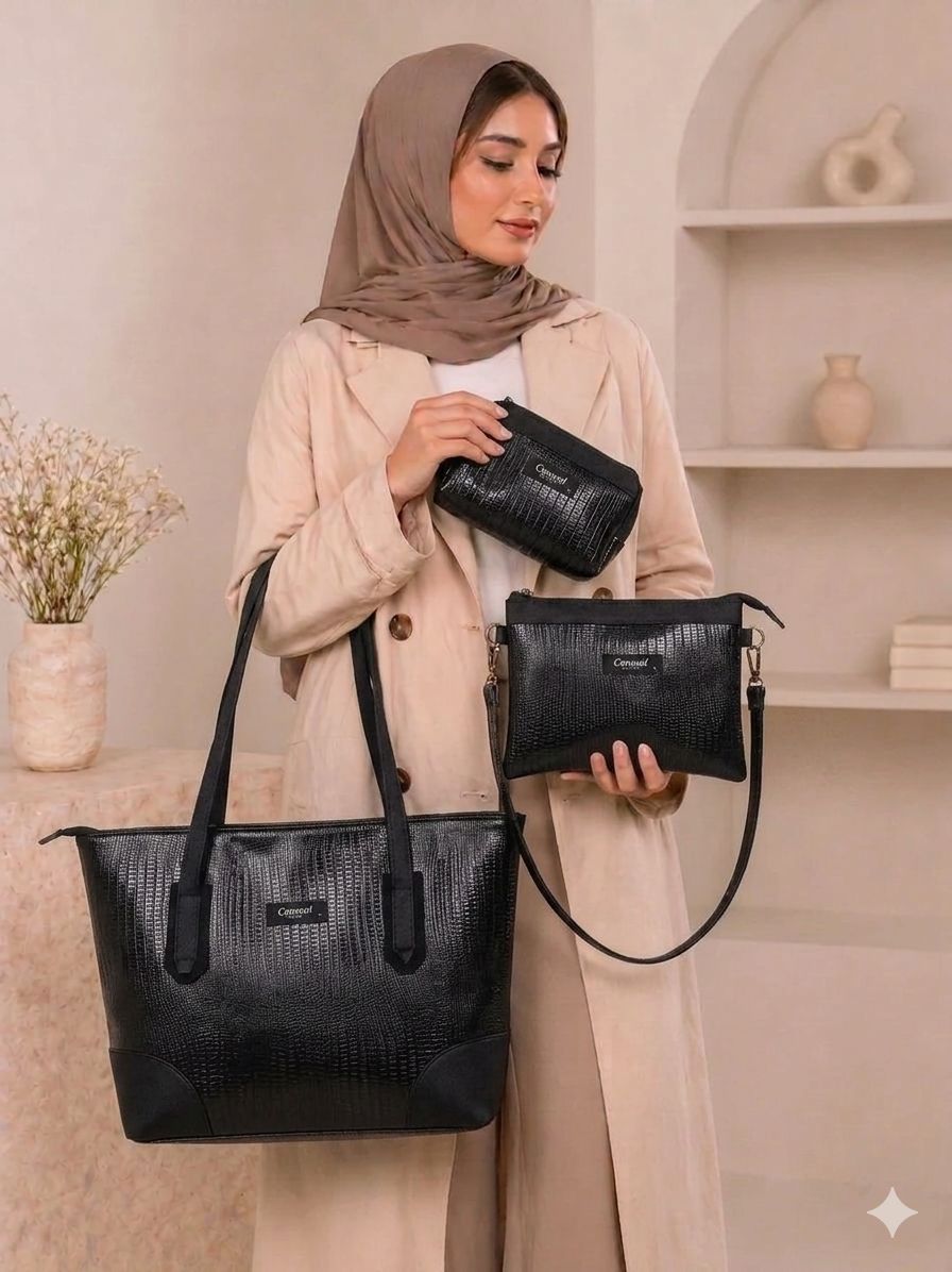 کیف زنانه سه تیکه ساده کد AZ0031