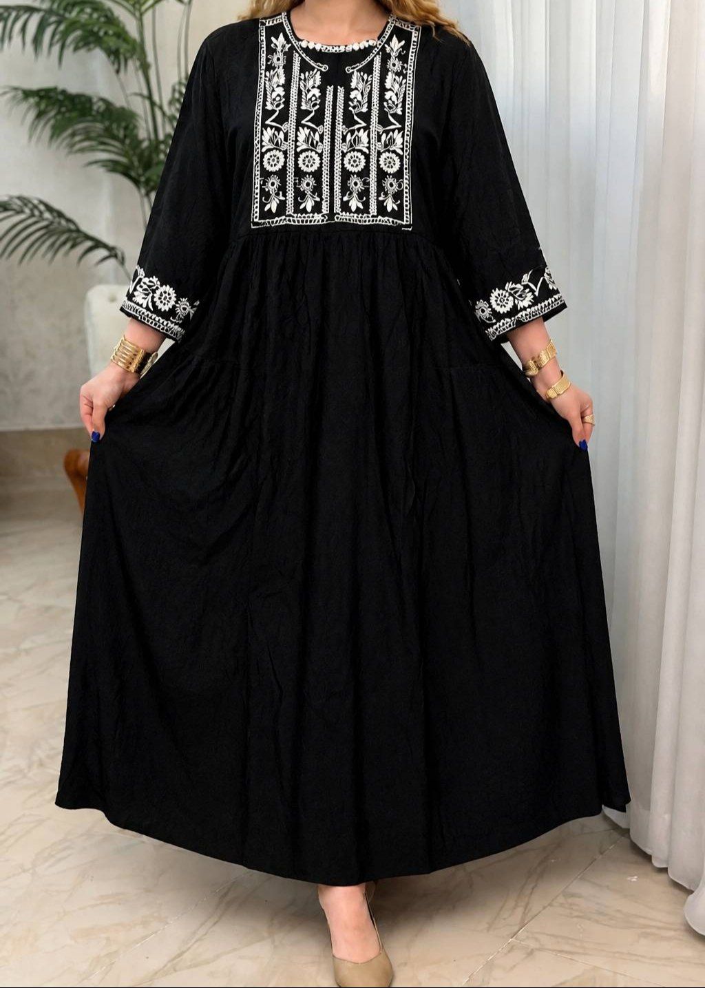 پیراهن مشکی مدل گندم کد NA13999