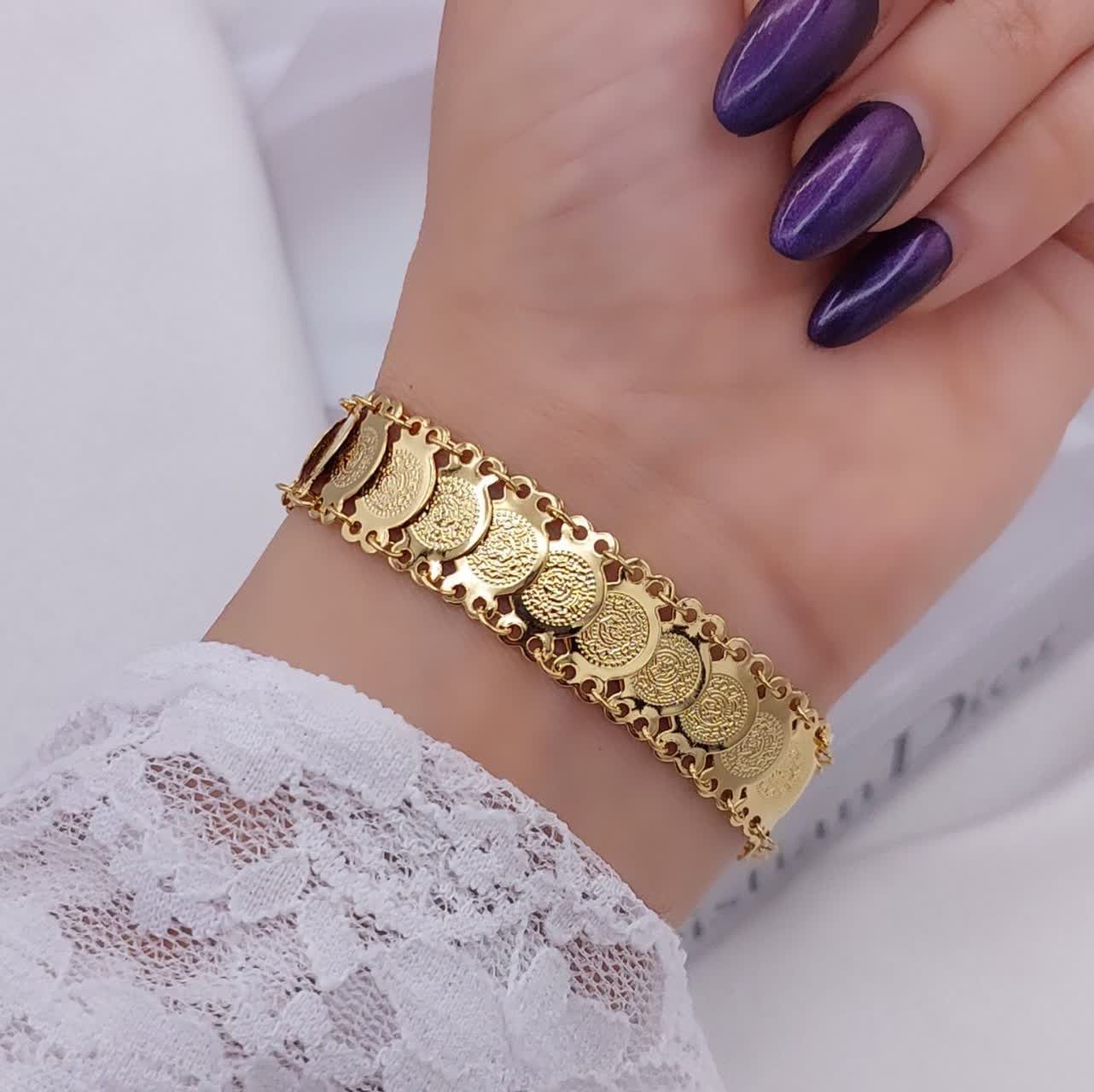 دستبند طرح طلا کدAK9029