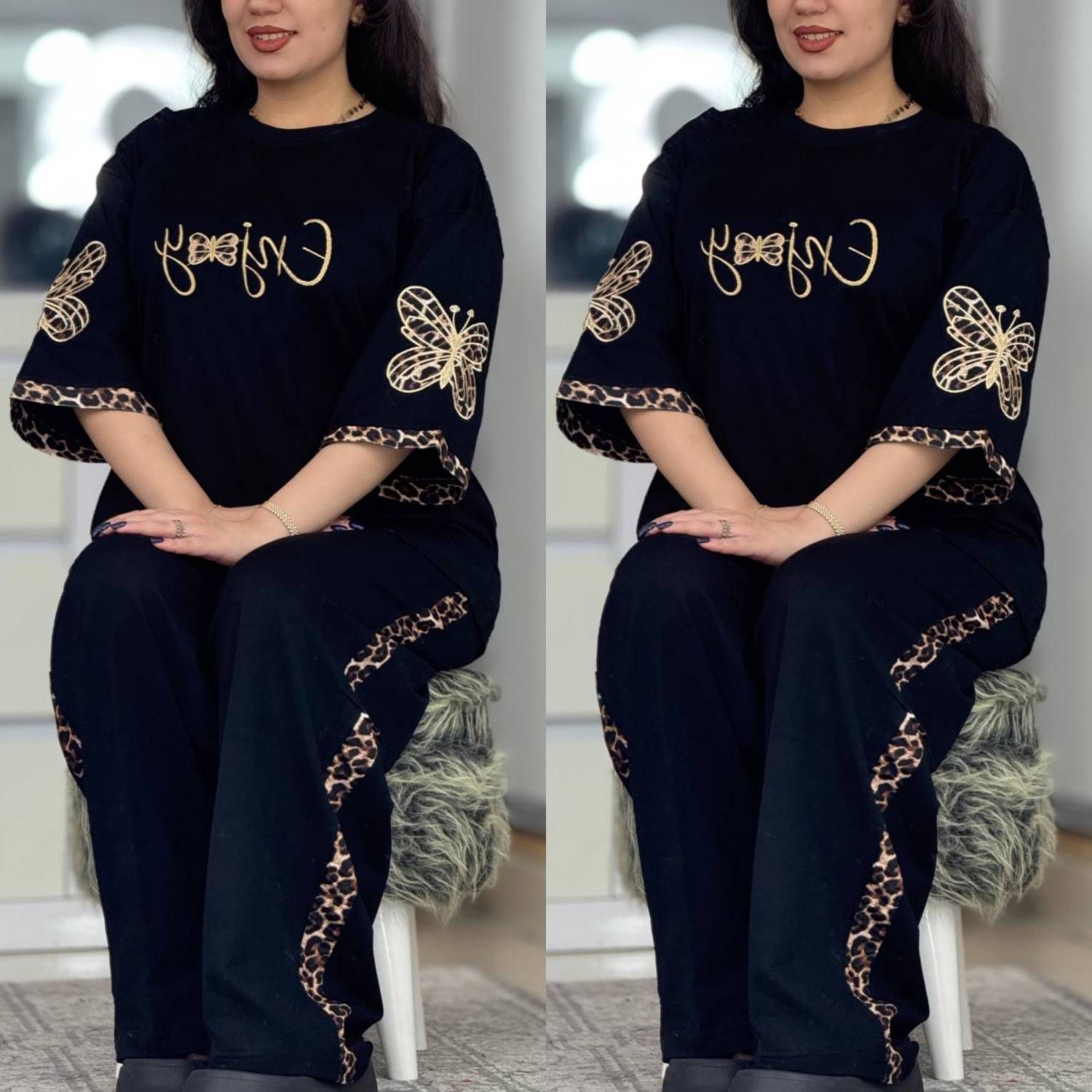 تیشرت وشلوار دخترانه طرح گیلدا کدLN12067