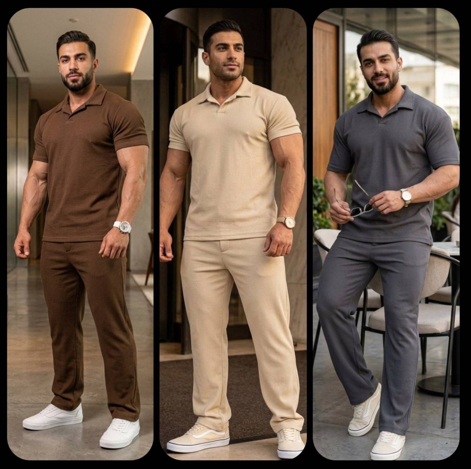 ست تیشرت شلوار مردانه لارنس  کد Mr 15521