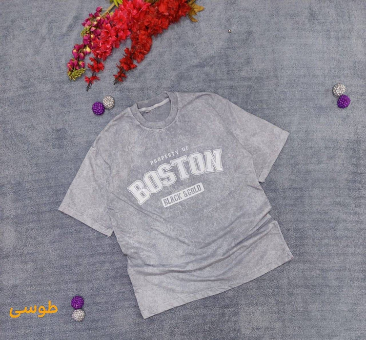 تیشرت سنگشور شده طرح BOSTON کد:Mr36