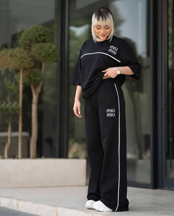 ست تی شرت و شلوار زنانه مدل دنیزکد:L21440