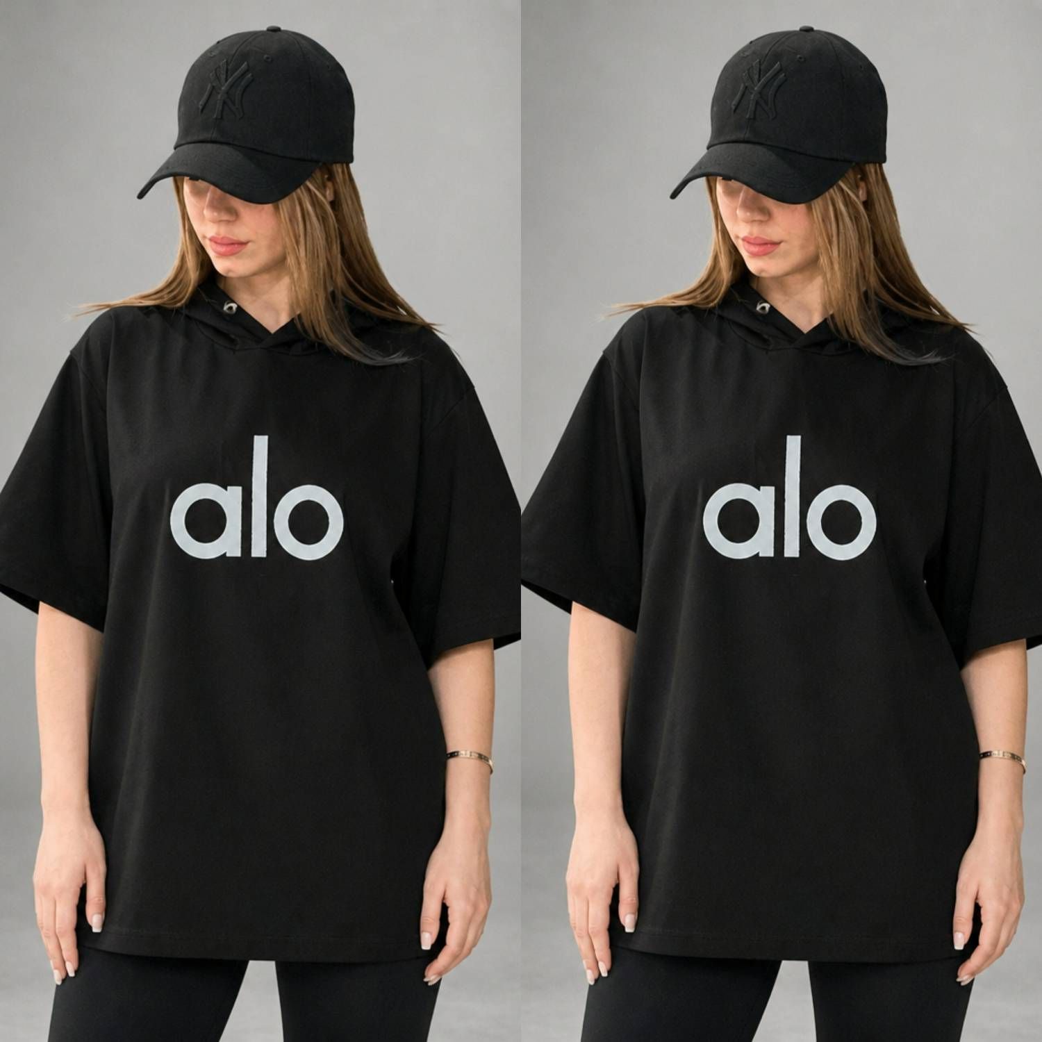 تیشرت زنانه  باکسی alo کد:L12768
