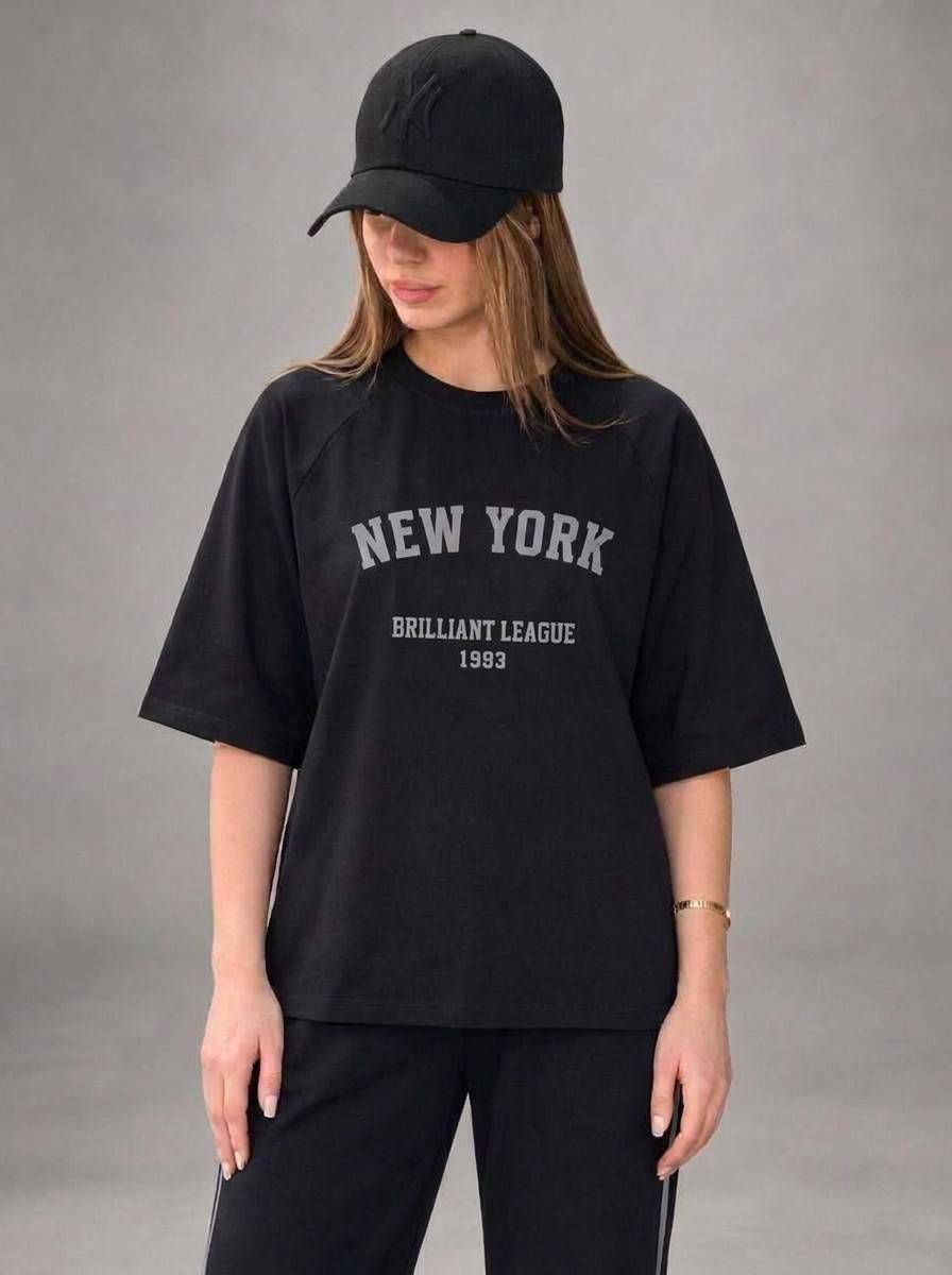 ست تی شرت و شلوار زنانه  new york کد:L22439