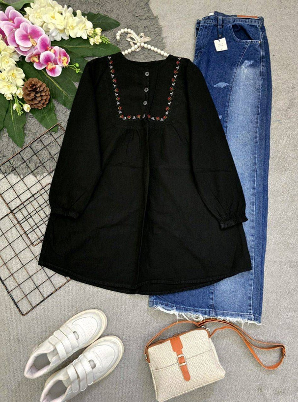 شومیز زنانه دارای رنگبندی ساحل کد:N23062