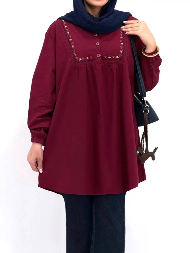 شومیز زنانه دارای رنگبندی ساحل کد:N23062