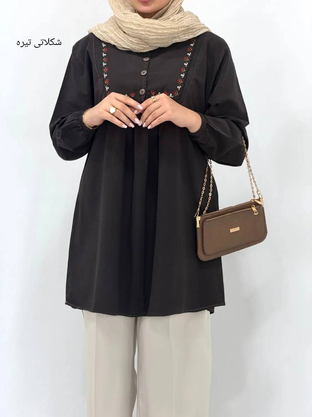 شومیز زنانه دارای رنگبندی ساحل کد:N23062
