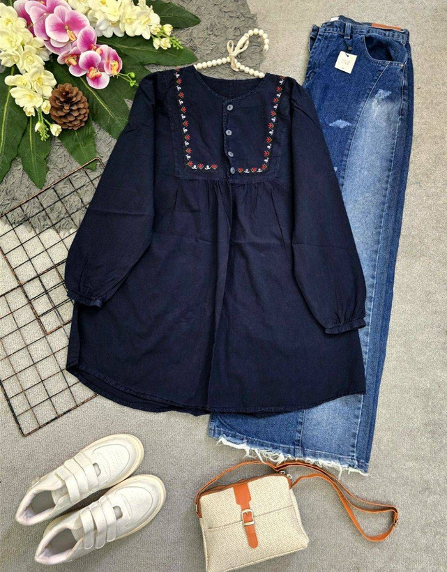شومیز زنانه دارای رنگبندی ساحل کد:N23062