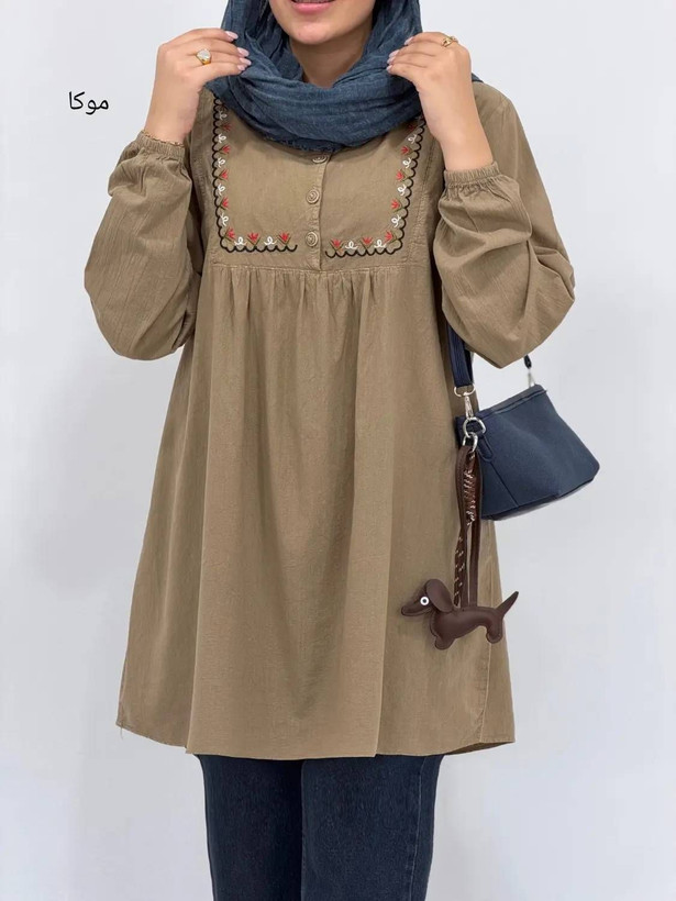 شومیز زنانه دارای رنگبندی ساحل کد:N23062