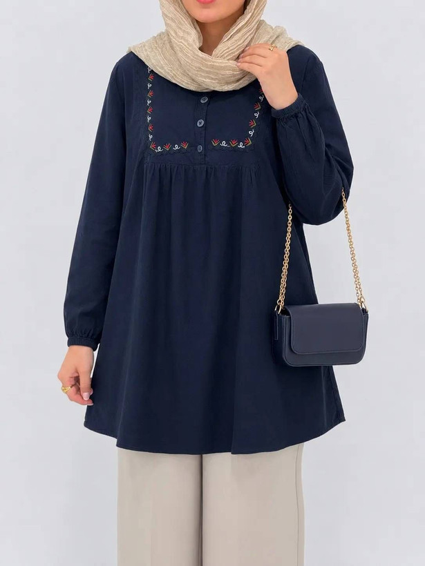 شومیز زنانه دارای رنگبندی ساحل کد:N23062