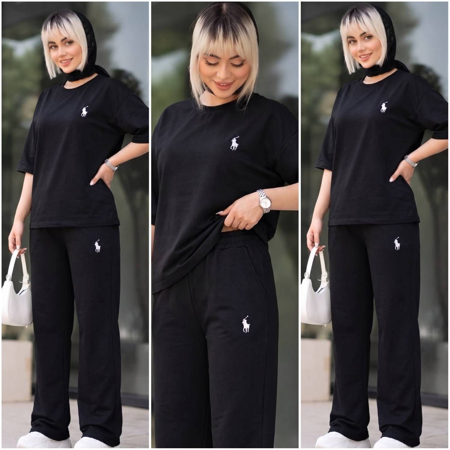 ست تی شرت و شلوار زنانه  ناپولی کد:L23140
