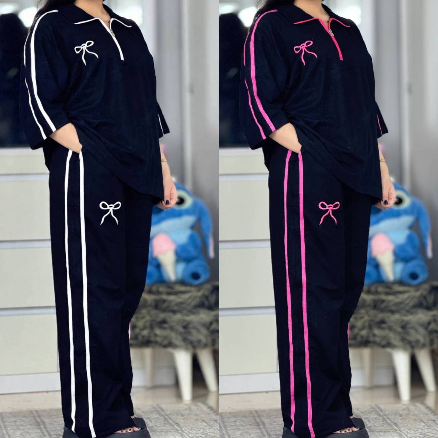 ست تی شرت و شلوار زنانه  ژاله کد:N9898