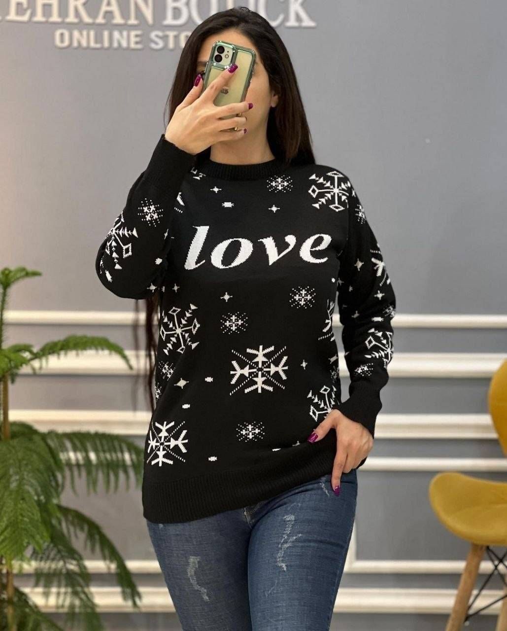 بلوز بافت مدل Love کد:L1253