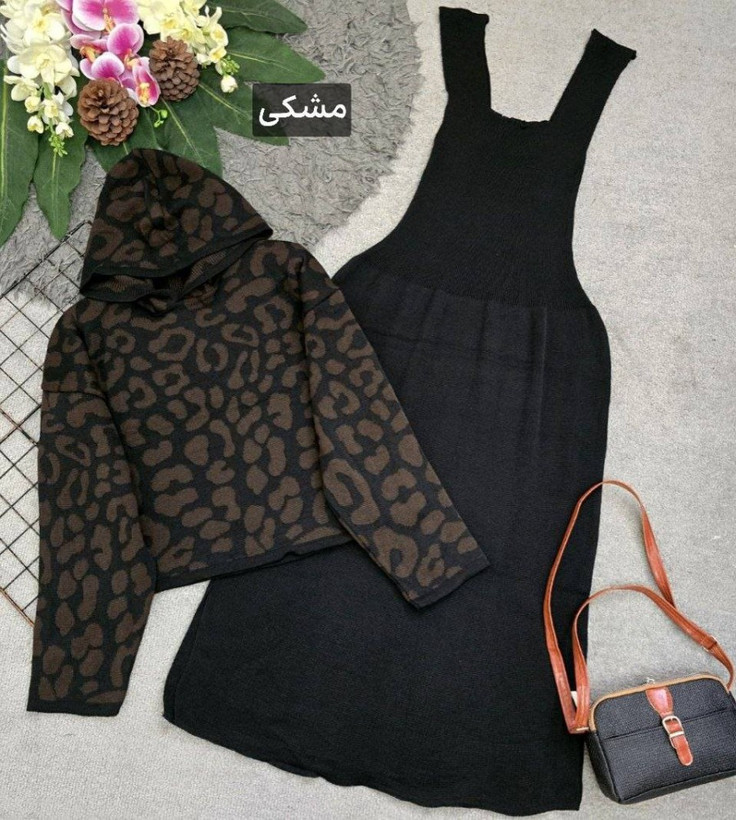 سویشرت زنانه پلنگی کلاه دار با سارافون خوشفرم و جذاب کد:: N 23508