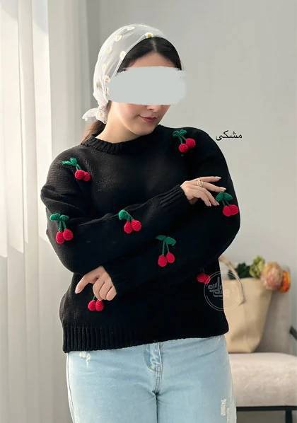 بلوز بافتنی زنانه مدل آلبالو کد:N 3943