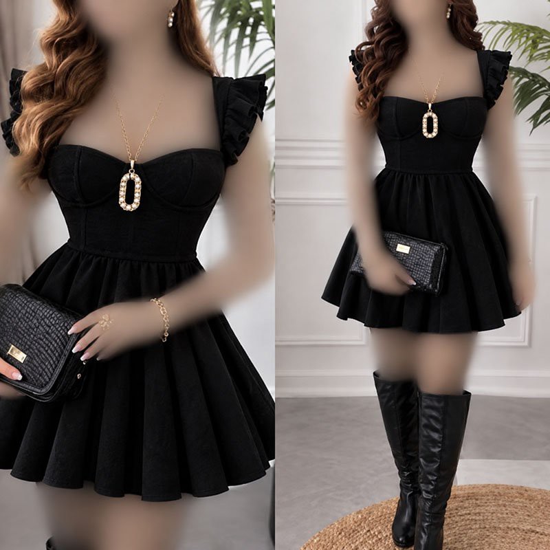 پیراهن مجلسی کاپ دار زنانه کد : N 26280